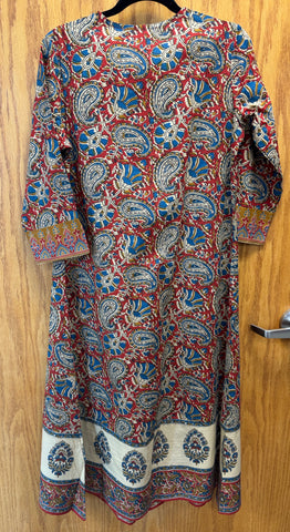 JPD021-Kalamkari print long dress