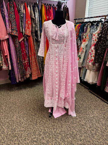Pnk404: Pink Kurta with Pants and Dupatta