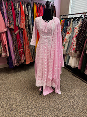 Pnk404: Pink Kurta with Pants and Dupatta