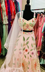 HRD103 Light pink lehenga.