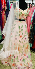 HRD103 Light pink lehenga.