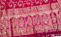 BKS109 Banarasi Georgette saree in pink. Come with stitched blouse size 38 can be altered to size 42. Fall peco done.