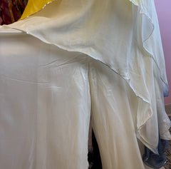 JPD030-Yellow and white crop top and sharara pants
