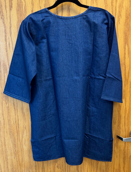 JPD010-Navy blue short kurti