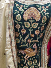 AFL2047 - Stylish top with heavy embroidery work.Come with sharara pant and dupatta.