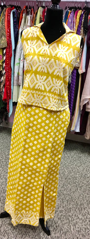 KNG009 Jamdani top with pencil skirt in co-ord set