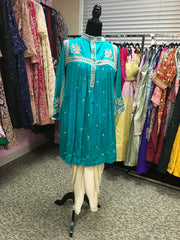 KKD020 - Teal kurta with tulip pants