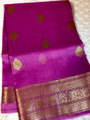 BKS 012 -  Pure Organaza Banarasi  saree with Gold Zari work. Comes with unstitched Blouse.
