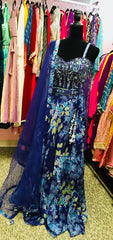 HRD102 Dark blue lehenga .