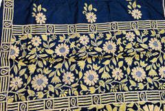 KSN229 Pure Silk Kantha Tussar Saree in green. Comes with stitched blouse. Fall peco done.
