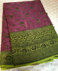 BKS 011- Pure Georgette  Banarasi saree with Gold Zari work. Comes with Unstitched Blouse.