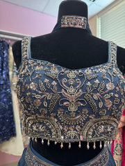 AFL2021- Beautiful lehenga with bead work blouse and dupatta