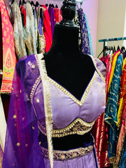AFL9032  lehenga in purple . Comes with matching stitched blouse and dupatta.
