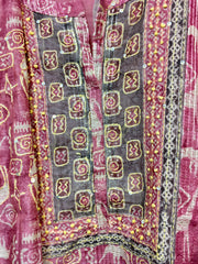 RBD043 - Cotton Light pink chanderi suit. Comes with cotton dupatta.