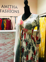RFSS1613 - White Floral Gown.