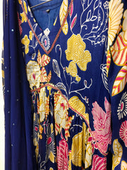 RBD059- Black and yellow chinnon suit with dupatta.