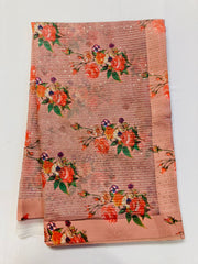 TKS102 - Pure Chiffon Saree in Pink with all over Sequin work (with stitched Blouse)