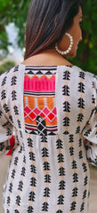 RFSS1539 - Muslin Kurta sequence work on yoke comes with pant.