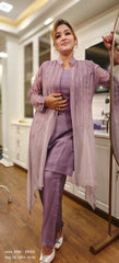 RFSS1515 - Indo western kurta in cutdana embroidered work on the jacket comes with inner and pant.