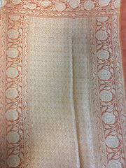 BNM104 - Pure Khaddi Banarasi Chiffon Sari with Minakari Zari work. Comes with Stitiched Blouse.